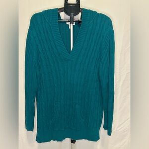 Fashion Bug Teal Knit Hooded Sweater